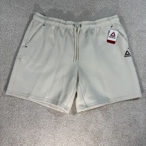 NWT Reebok Mens Credential Knit Short Silver Birch 3XL Phone Pocket 9" Inseam